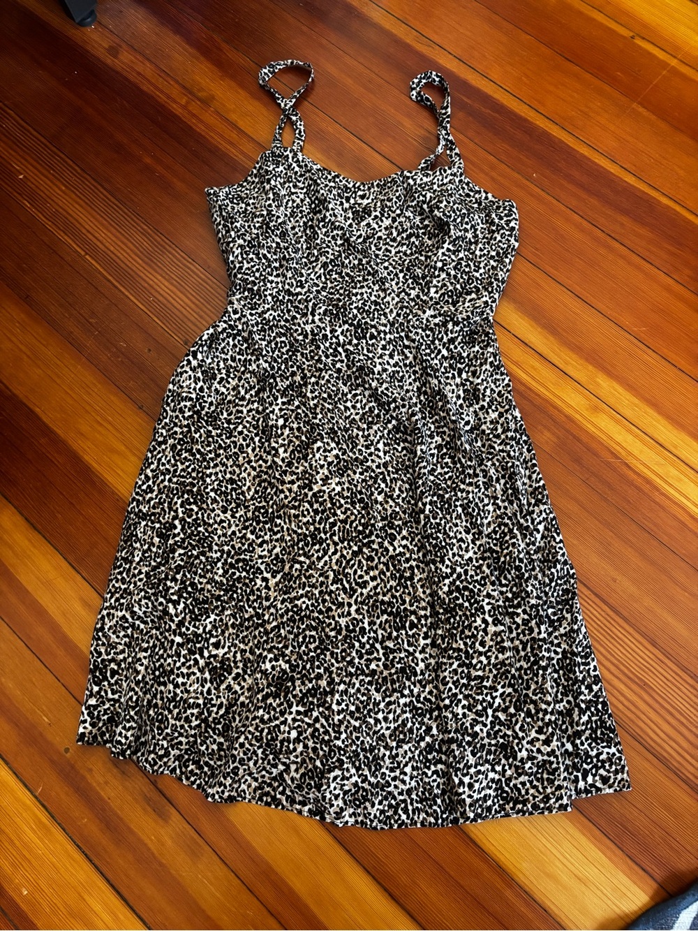 Old Navy Black and White Leopard Print Mini Dress